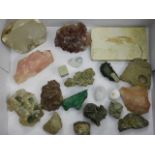 A small quantity of minerals & a fish fossil