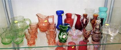 A quantity of mixed glassware including Victorian,