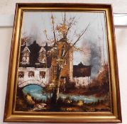 A framed Danish oil on canvas signed K. Suurland 29.5in x 26in inc.