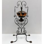 An art nouveau spirit kettle & stand 29.5in high