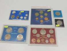 Four coin sets & two crowns