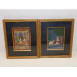 A pair of gilt framed Asian watercolours