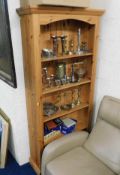 A modern solid pine bookcase 75.75in high x 36in w