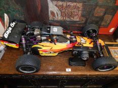 A Baja 5B HPI petrol radio controlled model car