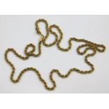 A 9ct gold rope chain 16in long 1.9g