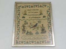 A Georgian sampler dated 1811 by Sarah Statham age