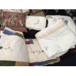 A quantity of textiles including patchwork style t