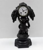 A spelter clock by Henri Marc 16.5in high