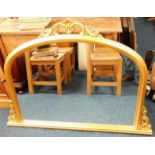 A decorative gilt mirror 49.5in wide x 35.5in high