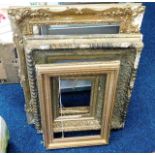 Four gilt frames a/f