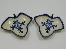 A pair of 18thC. creamware pickle dishes