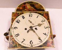 A 19thC. long case clock dial & movement with late