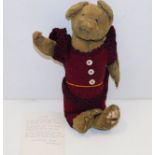A vintage teddy bear named "Harold" 11.5in tall
