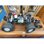 A Thunder Tiger petrol radio controlled model car,