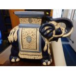 A glazed elephant seat 16in high