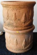Two large terracotta pots 12.75in high x 17.5in wi