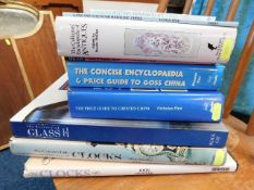 A quantity of eight books of antique & horological