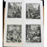 A set of four original 18thC. William Hogarth prints depicting the four stages of cruelty, dated Feb