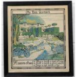 An oak framed James Akerman lithograph titled "The Bee Garden" after George Heywood Maunoir Sumner p