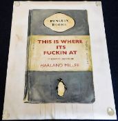 An unframed Harland Miller print, large edition of