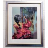 Framed limited edition Robert Lenkiewicz signed pr