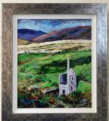 A framed oil on panel of Wheal Betsy near Tavistoc