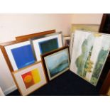 A quantity of prints (12) including two Mark Rothk