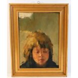 A gilt framed oil on canvas of Rueben by Robert Le