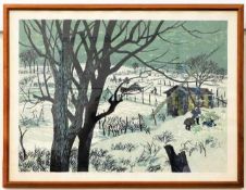 A framed limited edition 5/100 Japanese woodblock