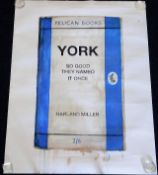 An unframed Harland Miller print "York, So Good Th