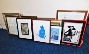 A quantity of prints (19) including Andy Warhol "O