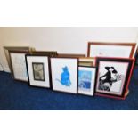 A quantity of prints (19) including Andy Warhol "O