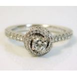 An 18ct white gold Vera Wang ring set with 0.7ct d