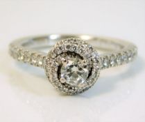 An 18ct white gold Vera Wang ring set with 0.7ct d