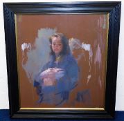 A large framed Robert Lenkiewicz original of woman