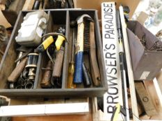 Two boxes of tools & other sundries