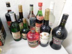 Ten bottles of unopened mixed liqueur & alcohol