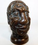 An Afro Caribbean bronze style bust made up of fem