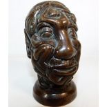 An Afro Caribbean bronze style bust made up of fem