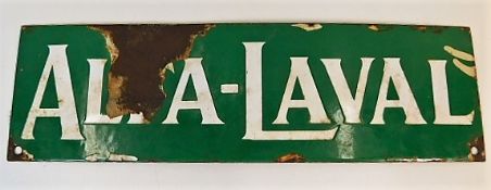 A vintage steel & enamel Alta-Laval sign 13.5in lo