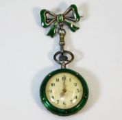 An early 20thC. silver enamelled nurses style fob