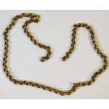 A 9ct gold belcher chain a/f 8g