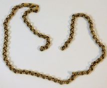 A 9ct gold belcher chain a/f 8g