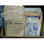 A quantity of vintage ephemera including The Liste