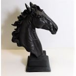 A mounted bronze resin style bust 15in high, chip