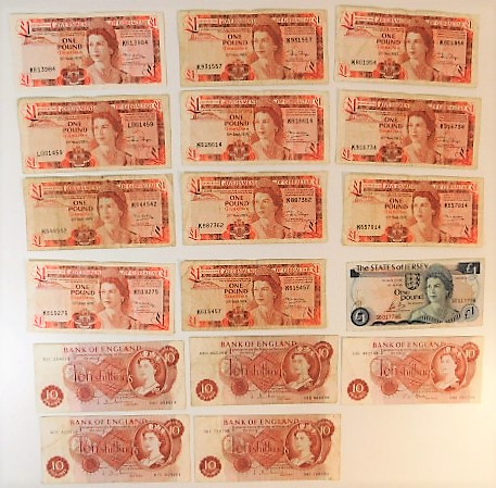 A quantity of bank notes including Gibraltar, Jers