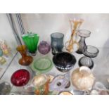 A quantity of mixed decorative glassware