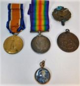 A WW1 medal set awarded to WR40587 P.N.R.J Wilts R