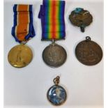 A WW1 medal set awarded to WR40587 P.N.R.J Wilts R