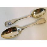 A pair of silver George Adams London silver desser